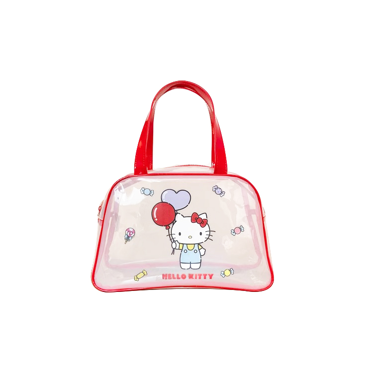 

Sanrio Косметичка Hello Kitty из ПВХ для женщин бело-красная, White Red