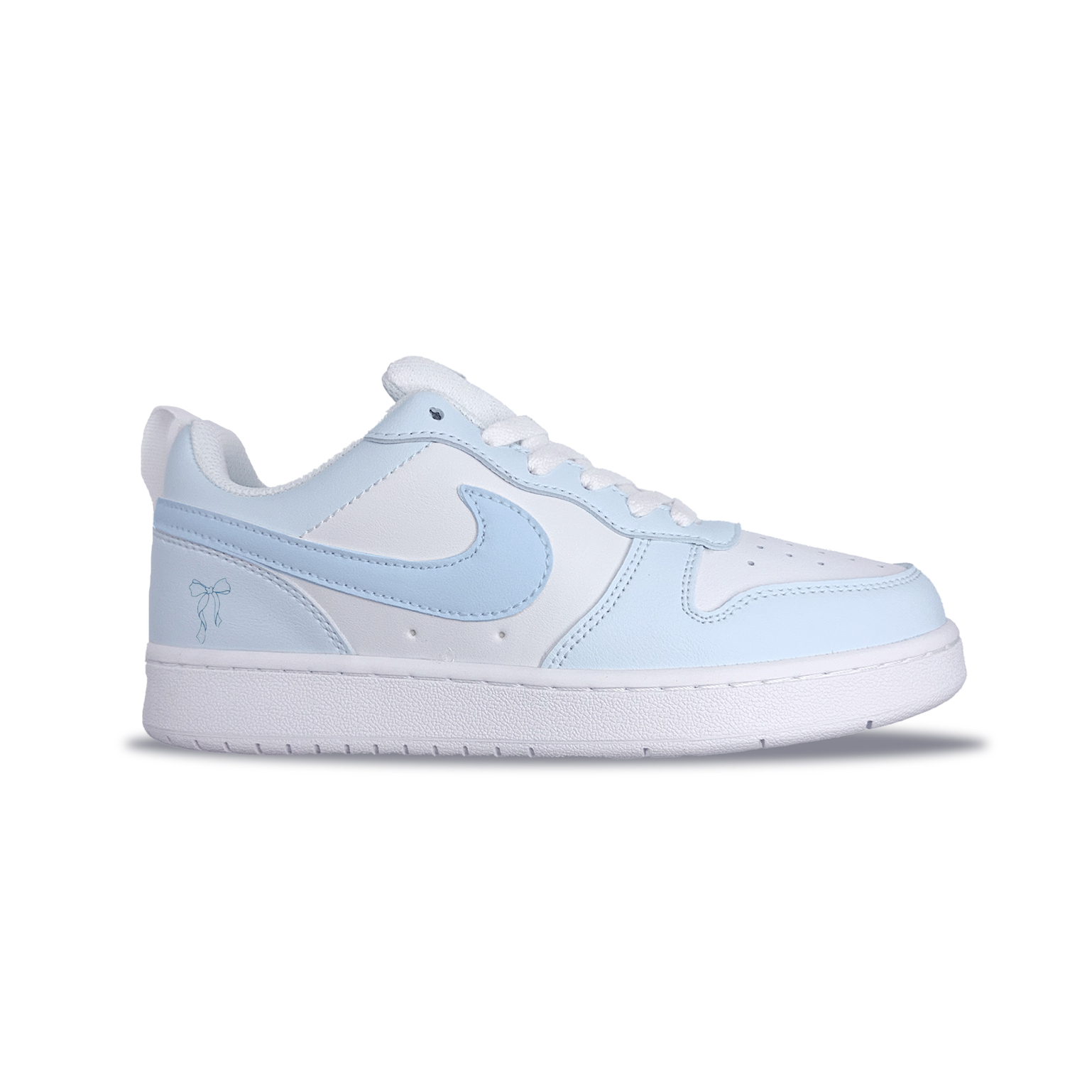 Nike Court Borough Low Top детские скейтбординг кроссовки Sky Blue для подростков — фото 3