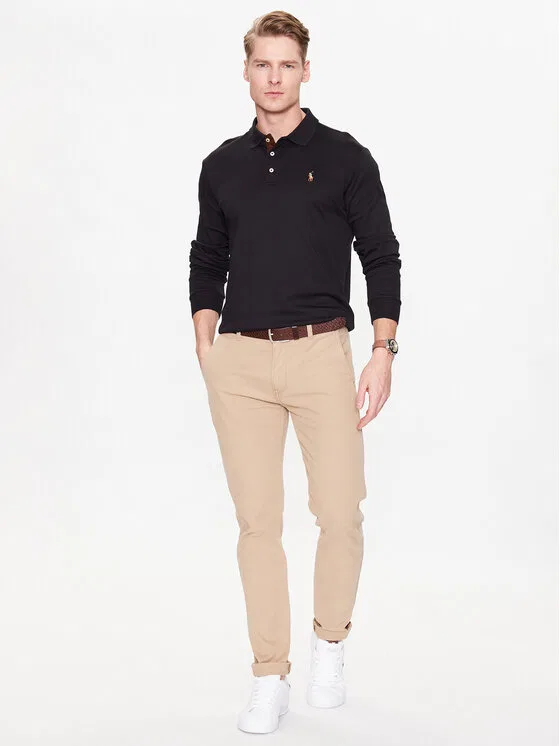 Поло slim fit Polo Ralph Lauren, черный — фото 2