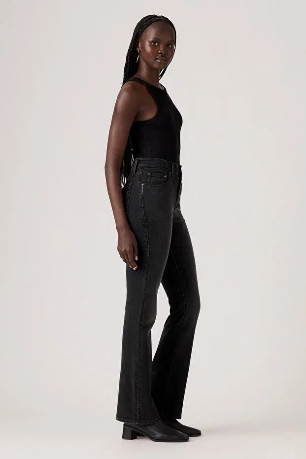 Женские джинсы из денима с завышенной талией Levi'S, Black — фото 3