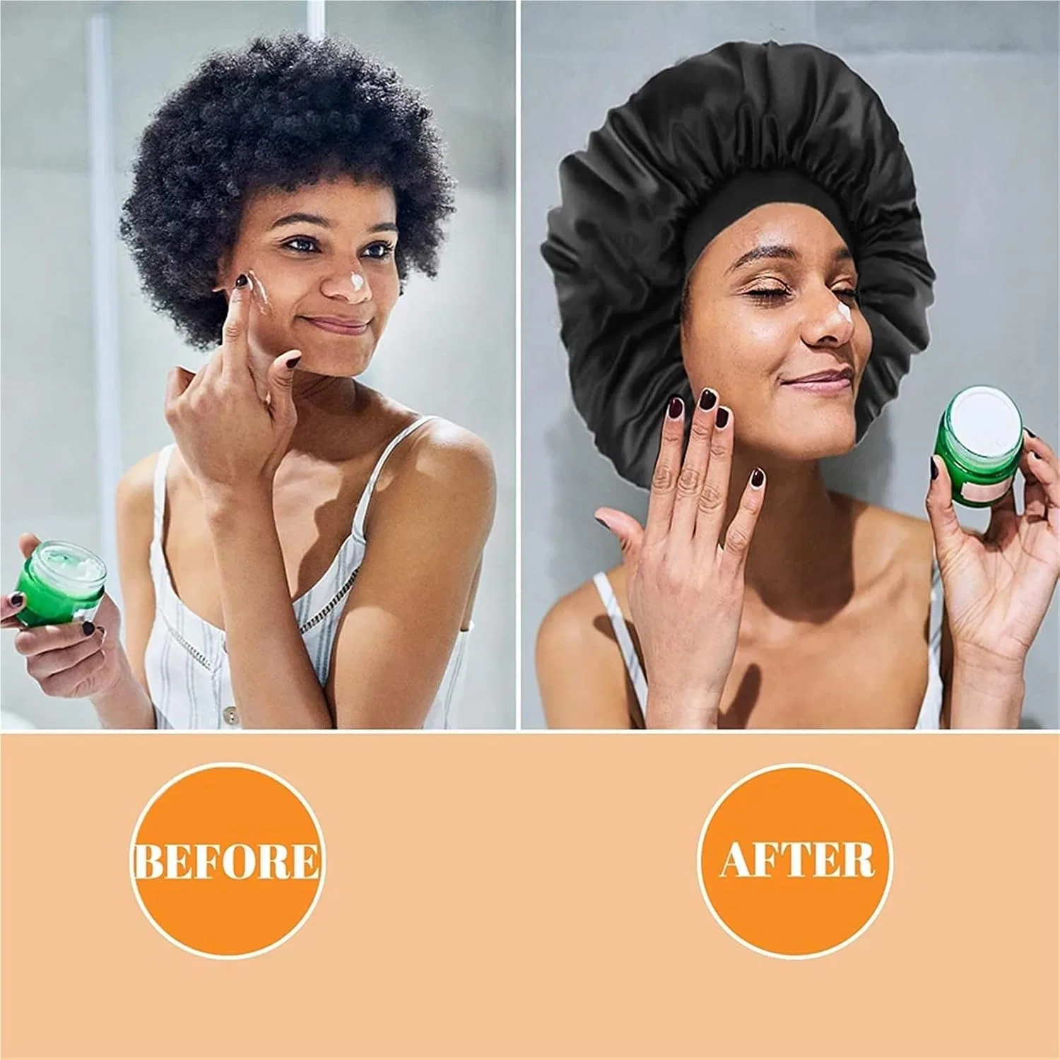Шапочка для душа из шелка, MRVAKDYDI, 1 шт, 200 г, Черный — фото 4