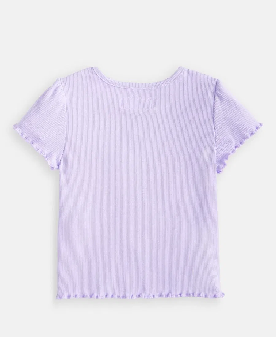 Детская футболка с коротким рукавом-фонариком, с вышивкой Epic Threads, Icy Grape — фото 2