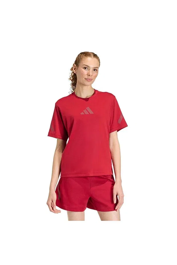 Женская футболка спортивная с коротким рукавом Adidas, Burgundy