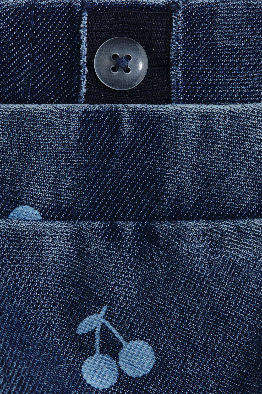 Широкие джеггинсы в джинсовом стиле H&M, Dunkles Denimblau/Kirschen — фото 2