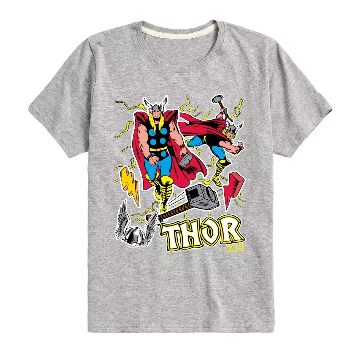 Детская футболка с принтом Thor Stickers Style Marvel, Black