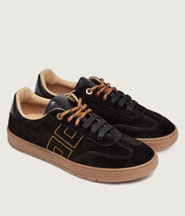 Детские кроссовки для девочек из замши Sneakers Elisabetta Franchi, черный — фото 2