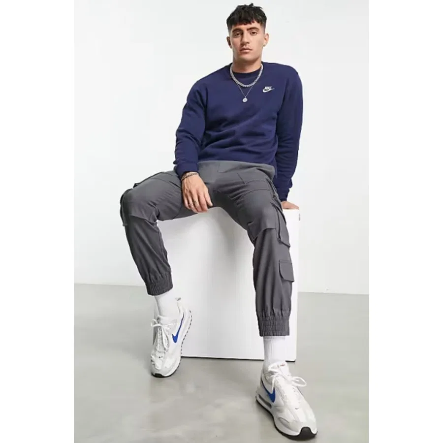 Свитшот мужской с длинным рукавом Sportswear Club Crew Nike, Темно-синий — фото 4