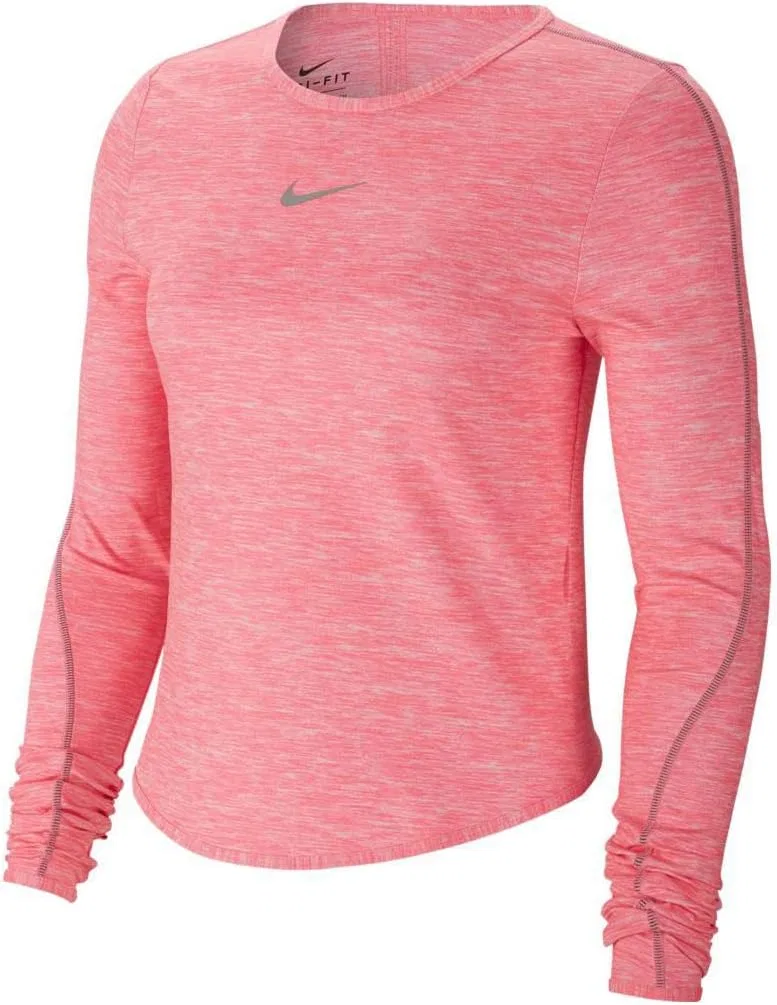 Женская облегающая футболка с длинным рукавом Nike, Pink