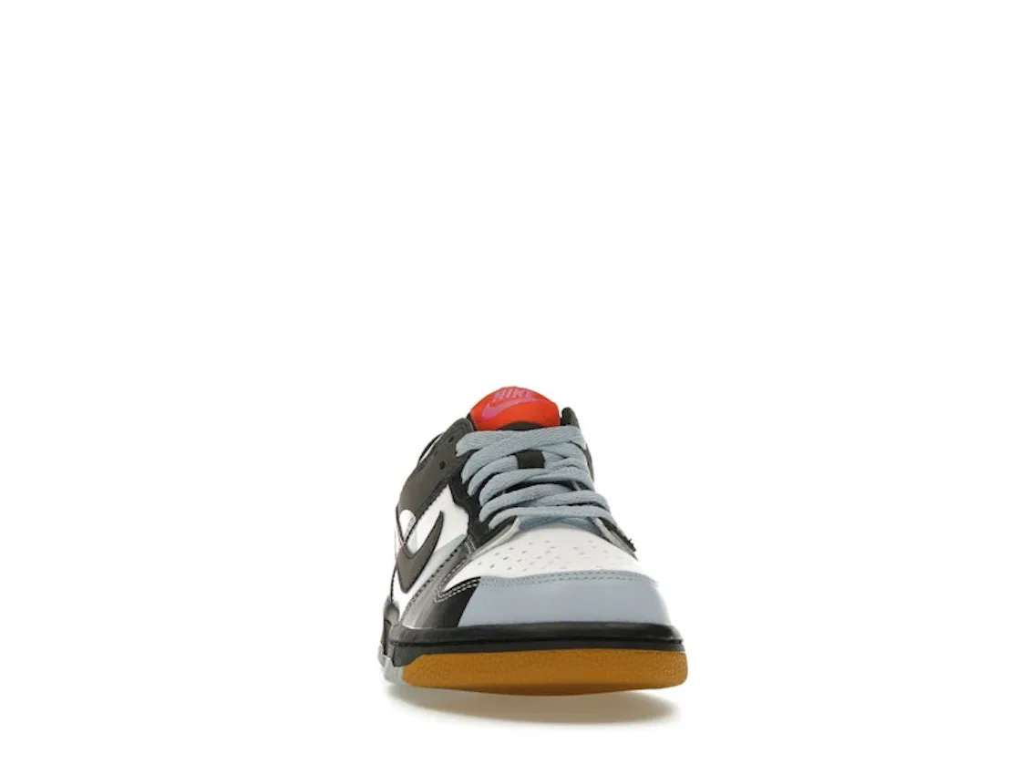Детские кроссовки с принтом Nike Dunk Low Nike, Summit White/Light Armory Blue-Black-Playful Pink — фото 2