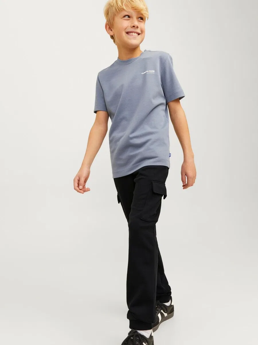 Детские зауженные брюки 'JPSTGordon JJBradley' черного цвета Jack & Jones Junior — фото 3