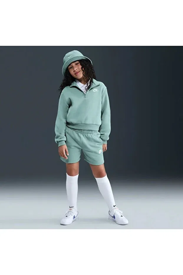 Детские шорты спортивные с эластичным поясом Nike, Green - White