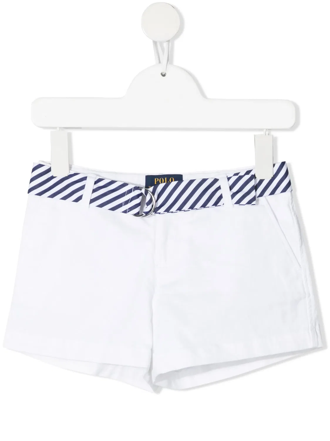 Шорты с поясом из хлопкового микса Polo Ralph Lauren, белый
