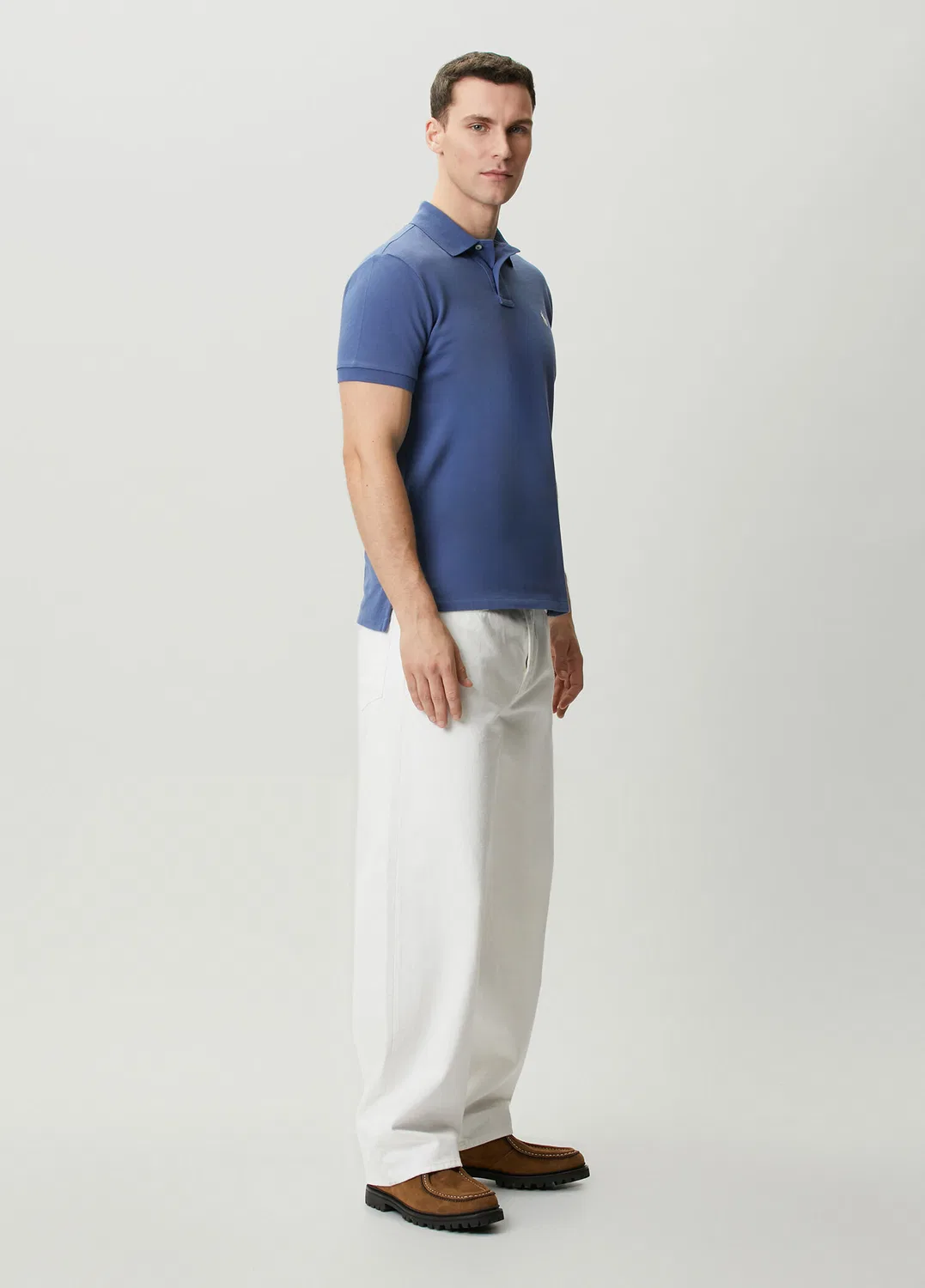 Поло Polo Ralph Lauren Custom Slim Fit, синий — фото 2