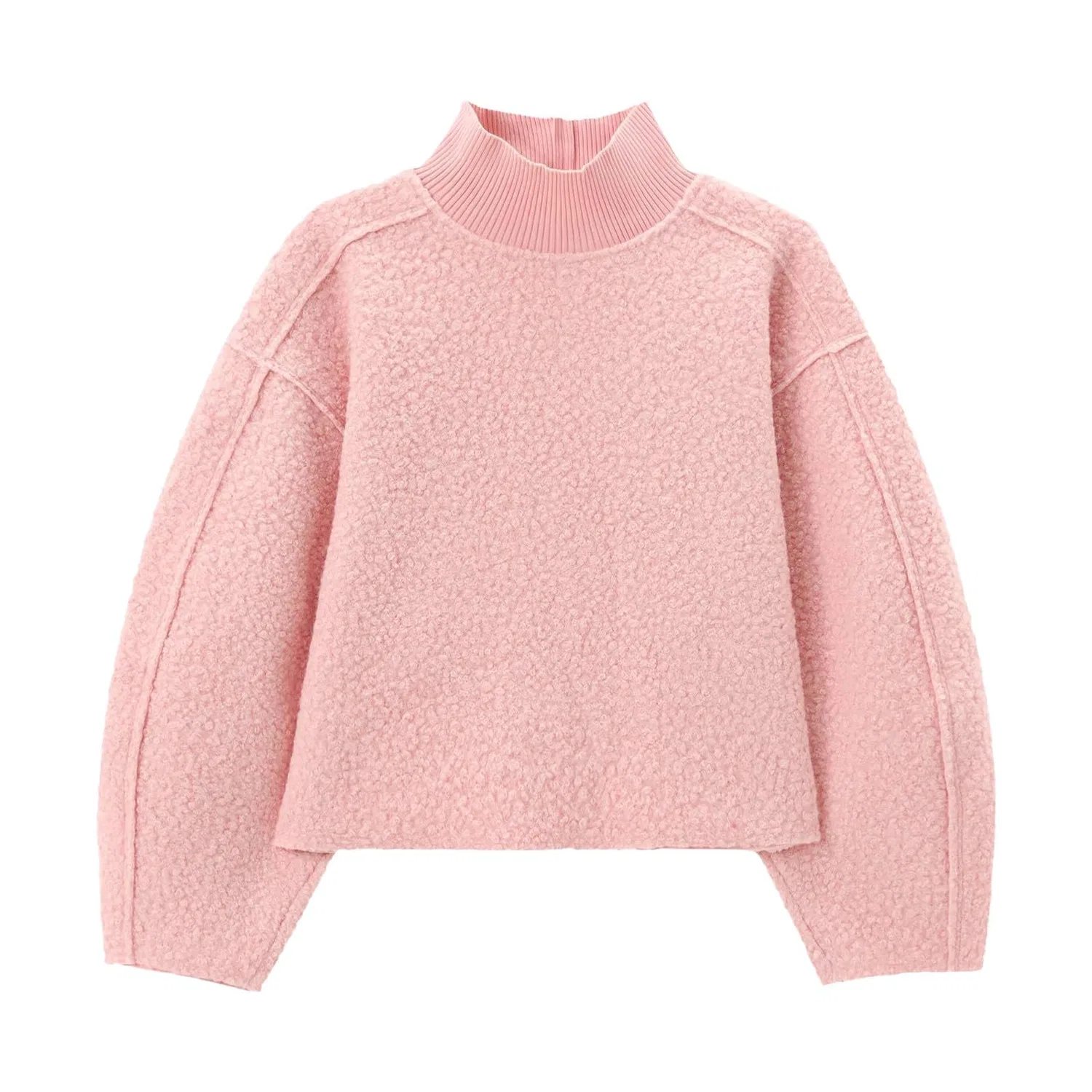 Женский свитер с высоким воротником и длинным рукавом Girls Winter Lamb, Pink