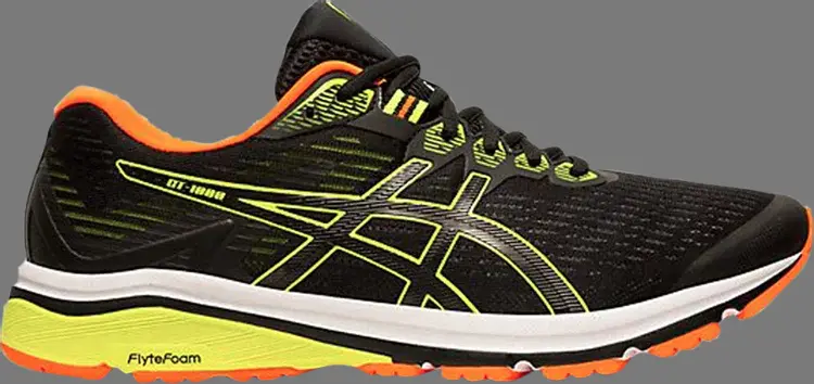 

Кроссовки gt 1000 8 'black safety yellow' Asics, черный