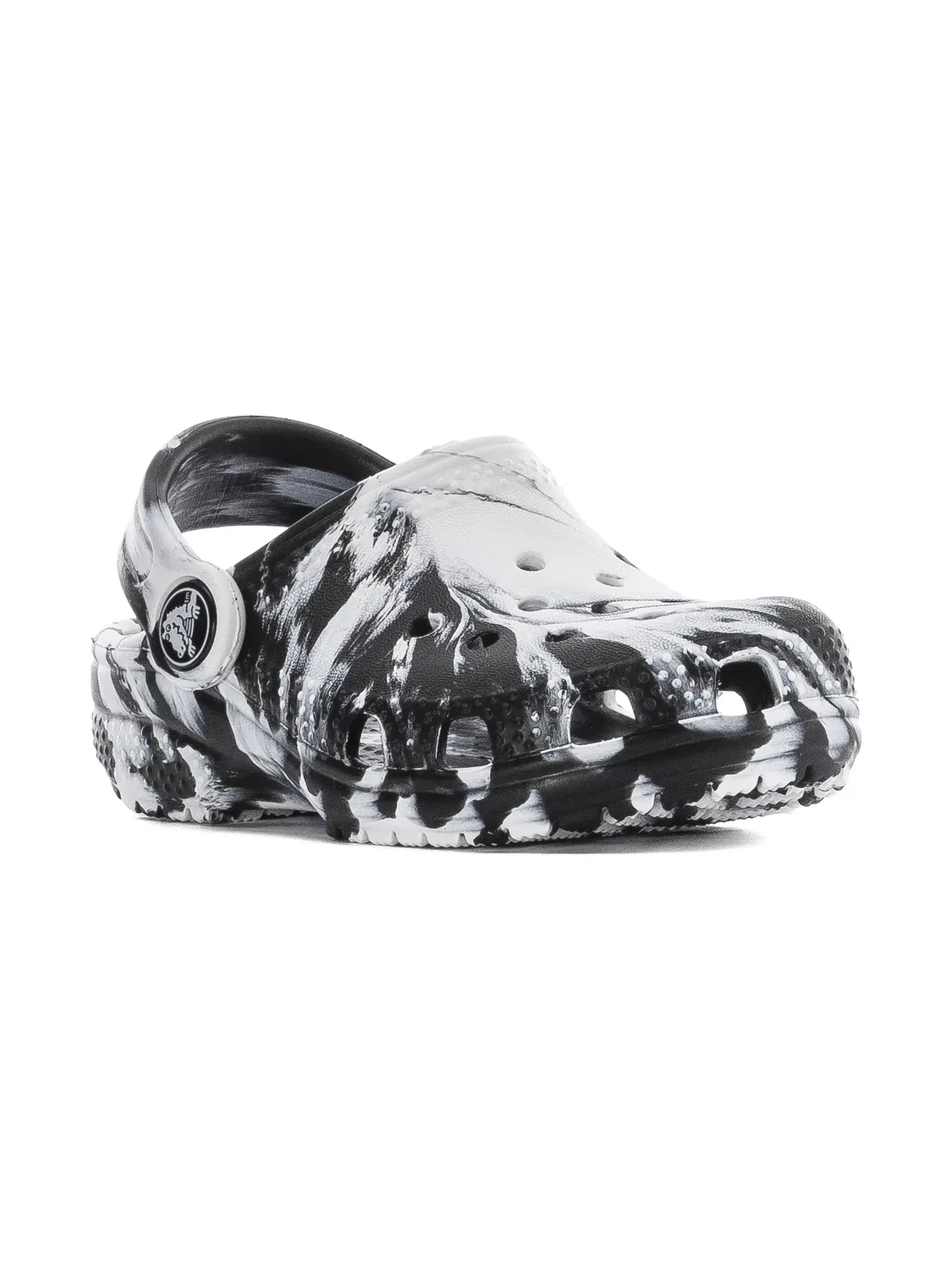 Классические Мраморные Сабо "Черные" Crocs, белый