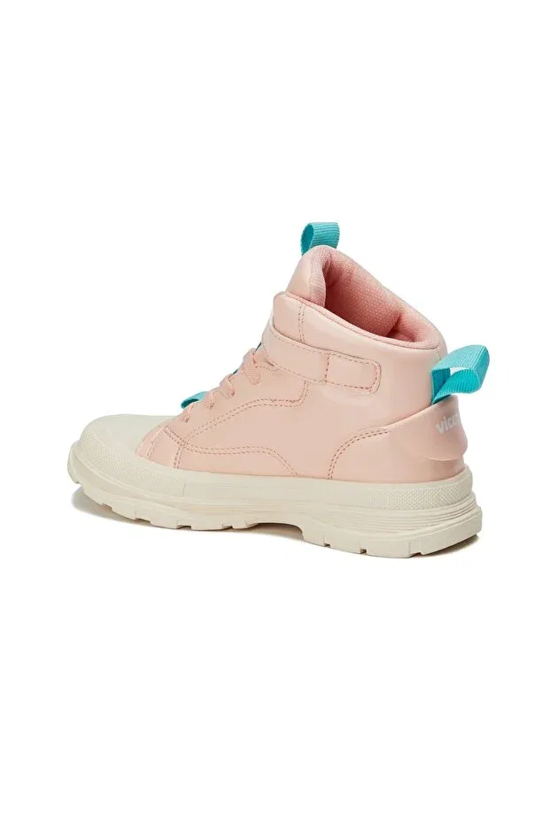 Детские туфли для девочек на шнуровке Vicco, Pink — фото 4