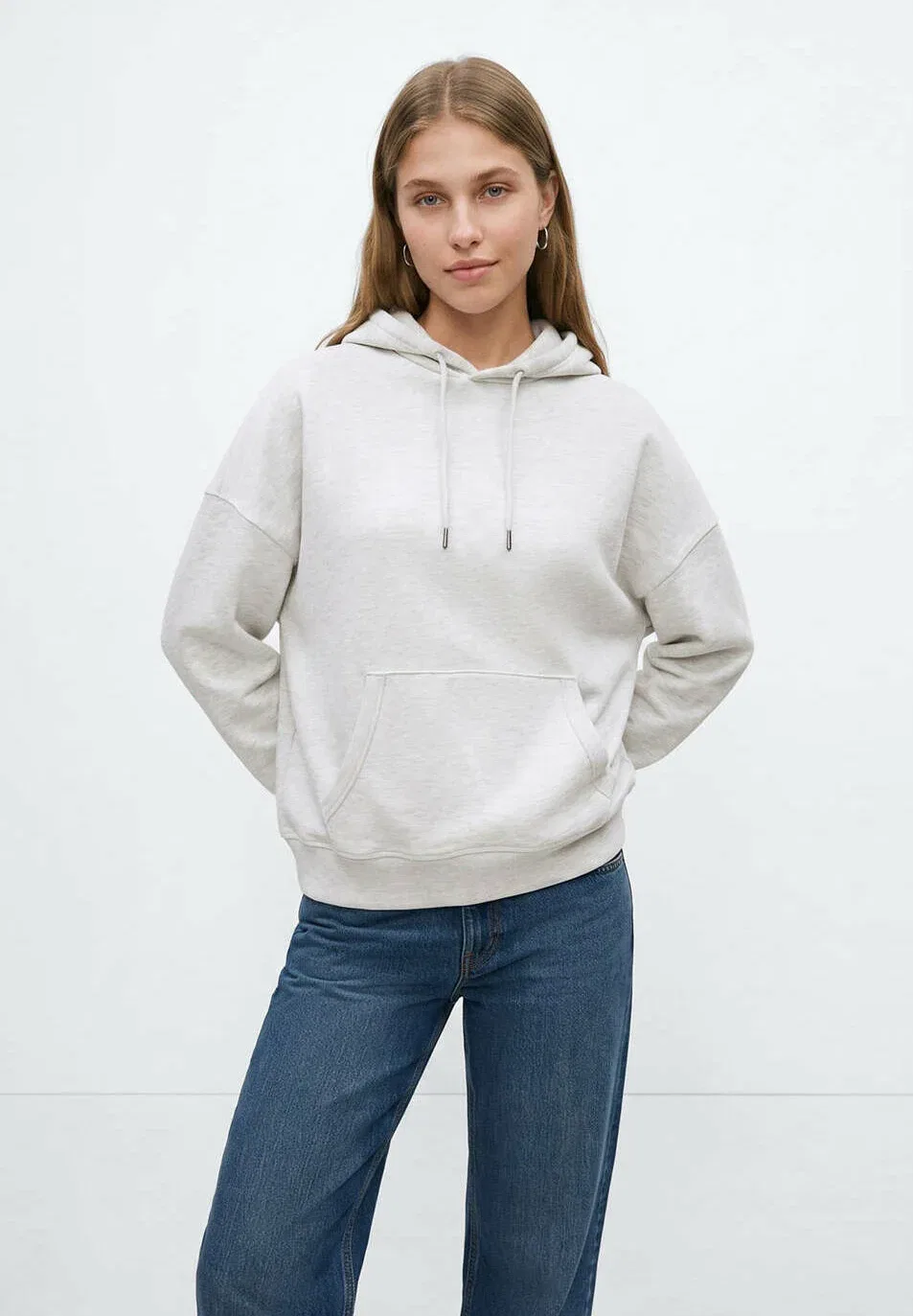 Подростковая толстовка Mango Kids, Mottled Light Grey — фото 2