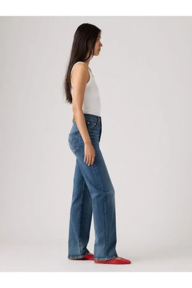 Женские джинсы с обычной посадкой Ribcage full length women's jean pants - select us Levi'S, Med Indigo - Worn In — фото 2