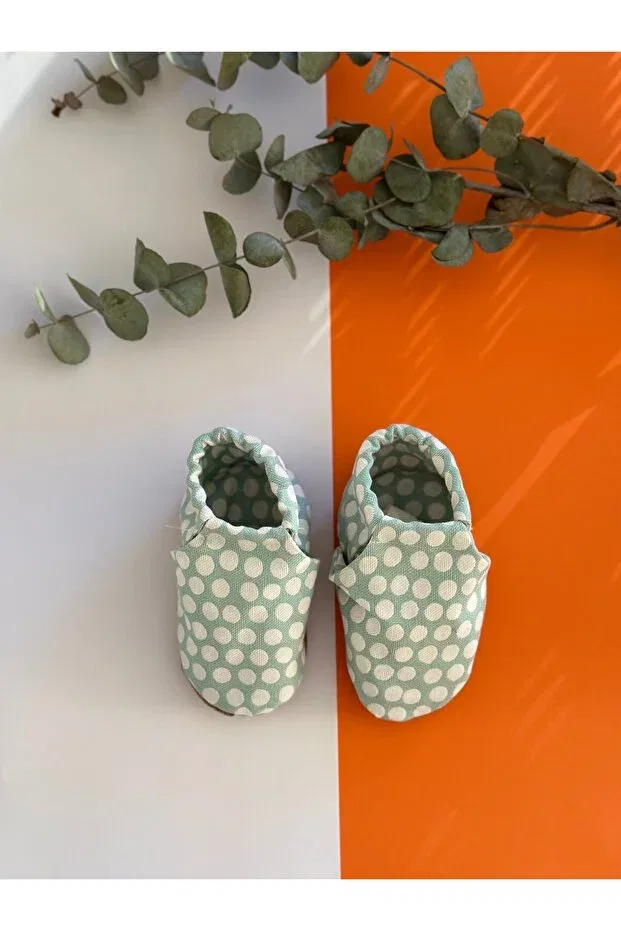 Детские пинетки-тапочки с принтом в горошек Baby, Colored