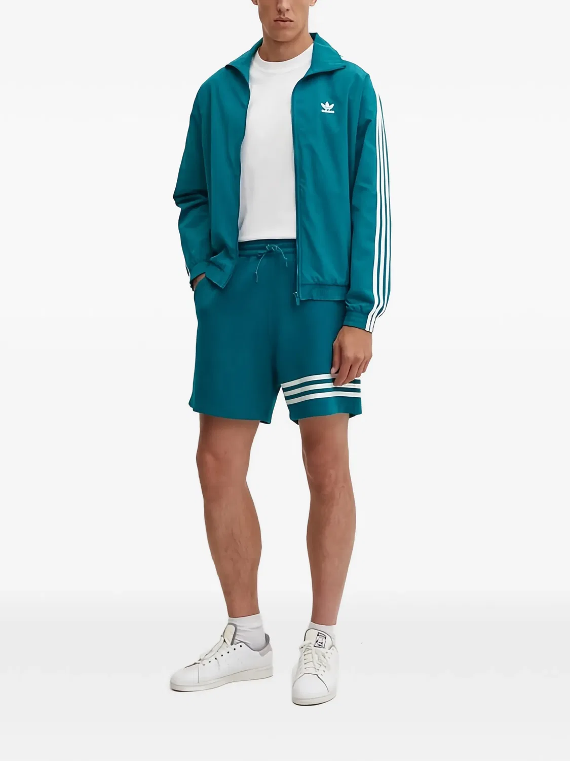 Adidas Куртка с вышитым логотипом, синий — фото 3