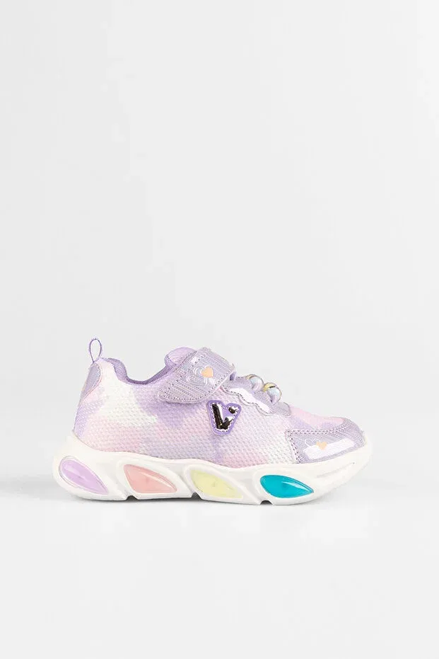 Детские спортивные туфли для девочек со светящейся подошвой Gelato Vicco, Lilac