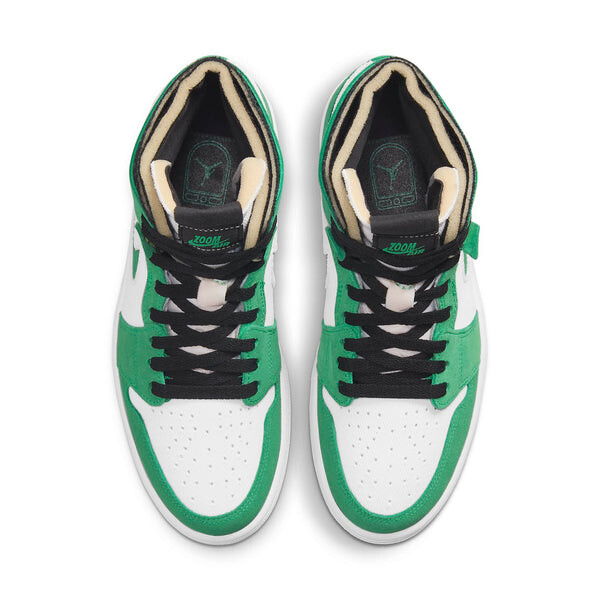 Кроссовки 1 высокие zoom комфорт Air Jordan, зеленый — фото 4