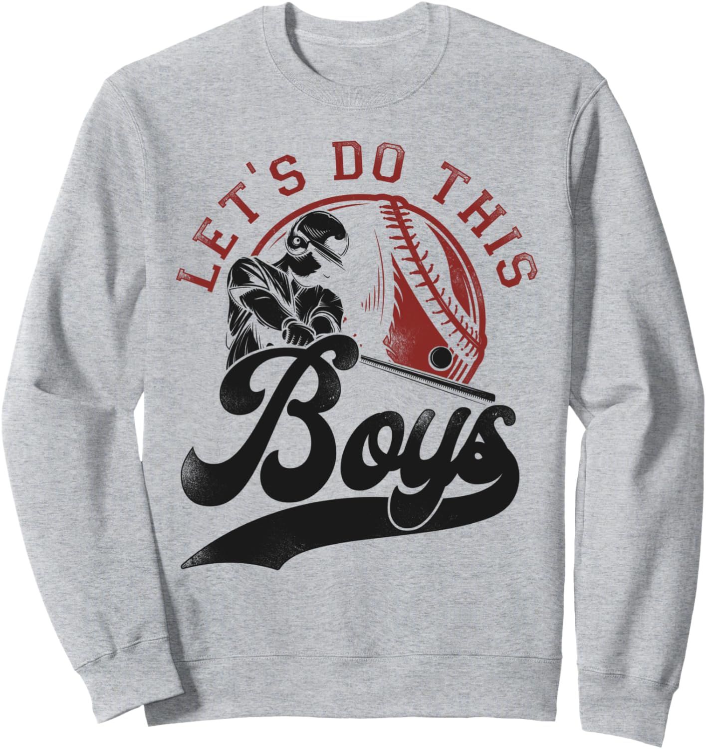 

Винтажная толстовка для бейсбольных болельщиков Давай сделаем это, парни! Baseball Saying Theme Player Hd0, серый