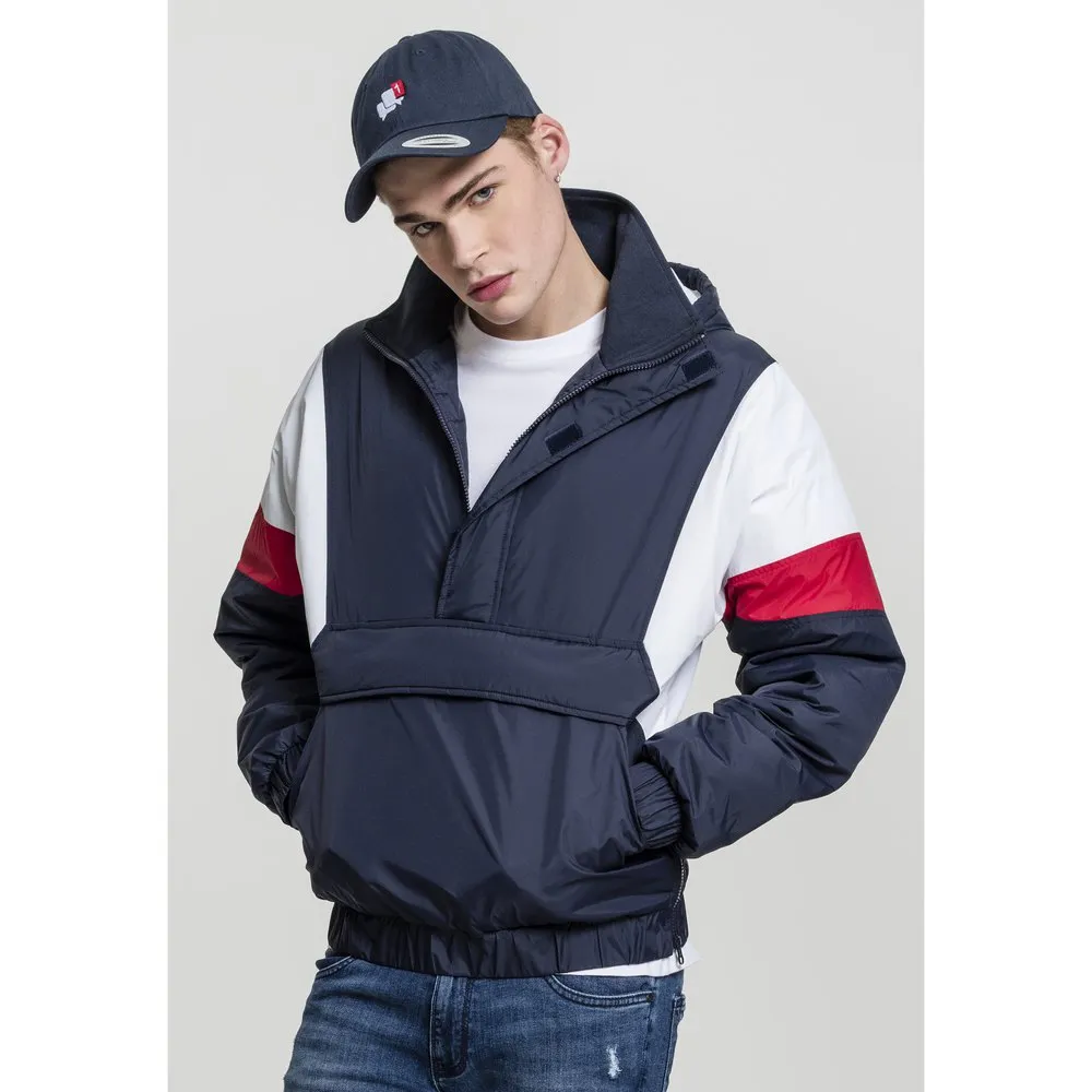 

Куртка Urban Classics Windcheater 3-Tone Pull Over, синий