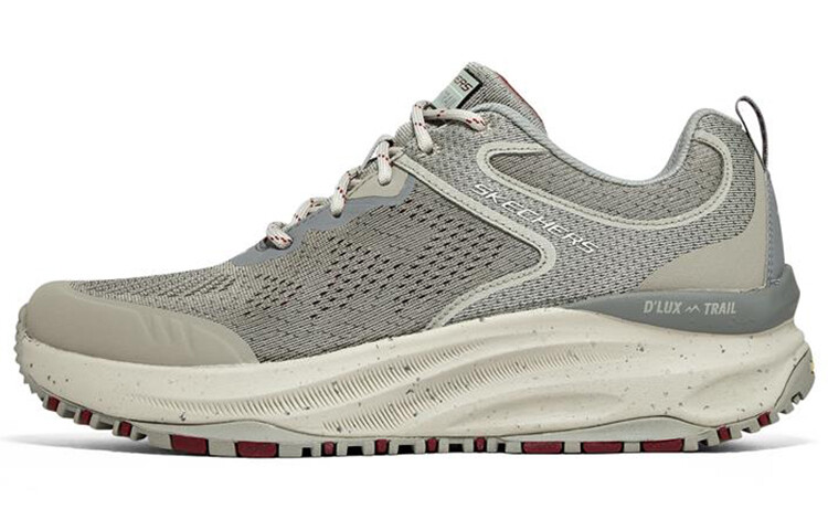 

Skechers D"lux Trail Lifestyle Shoes Men Low-top Gray/Red