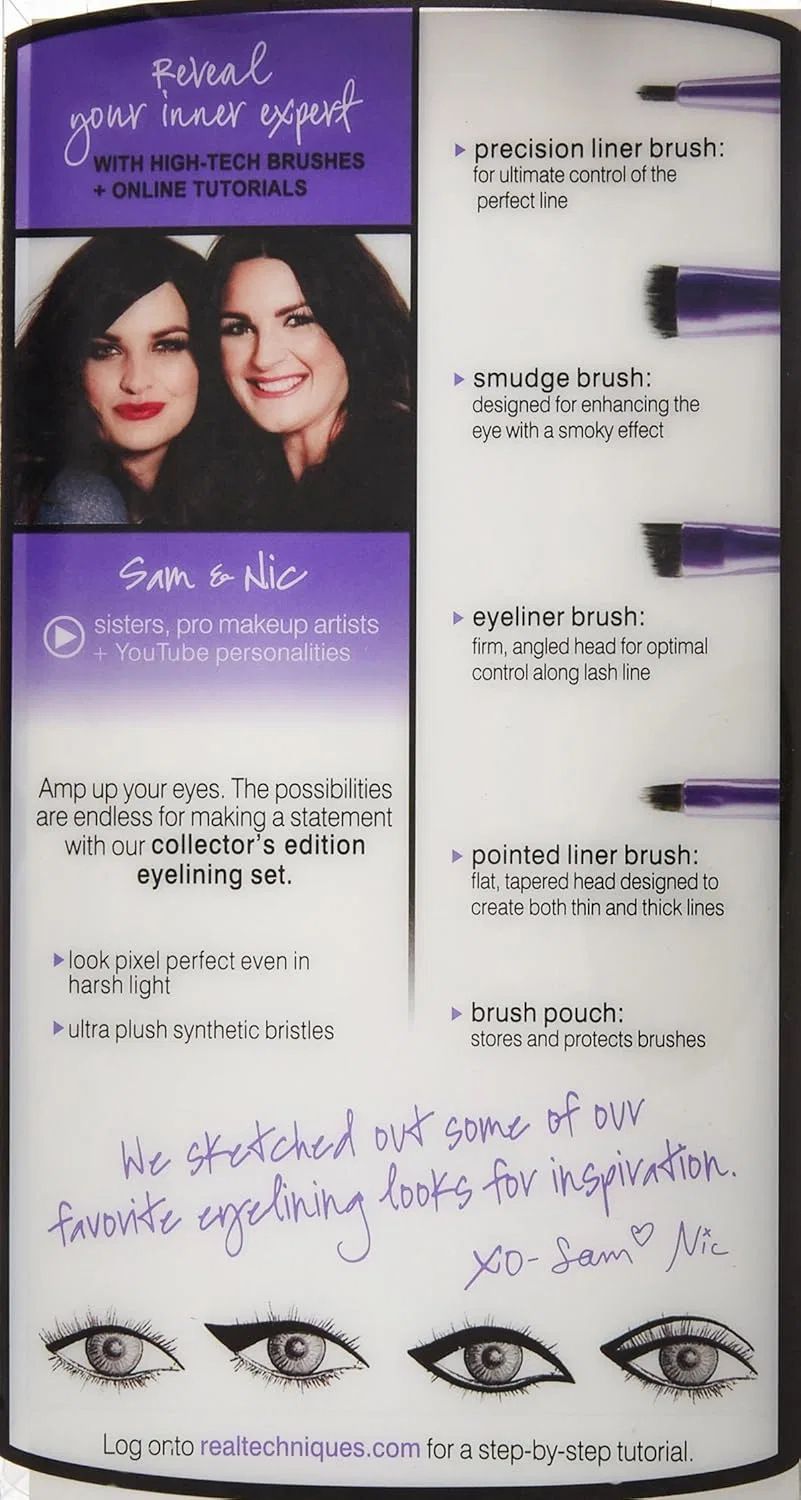 Набор для макияжа глаз Real Techniques Limited Edition Eyeliner Set, 5 предметов, мультиколор — фото 3