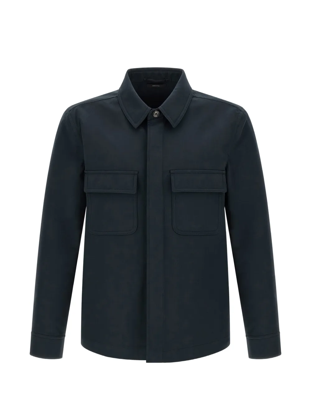 

Рубашка с длинными рукавами и воротником-стойкой Tom Ford, синий