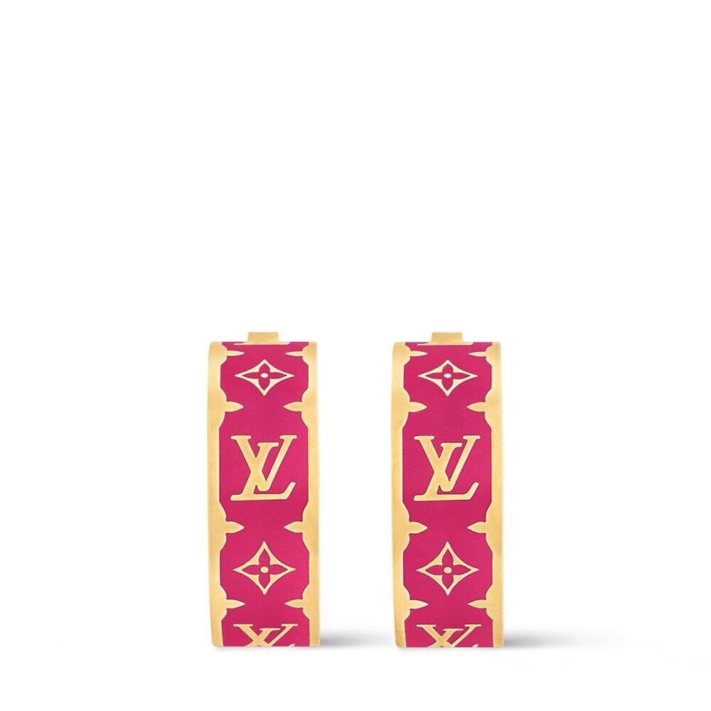 

Серьги с эмалью Nanogram Louis Vuitton, розовый