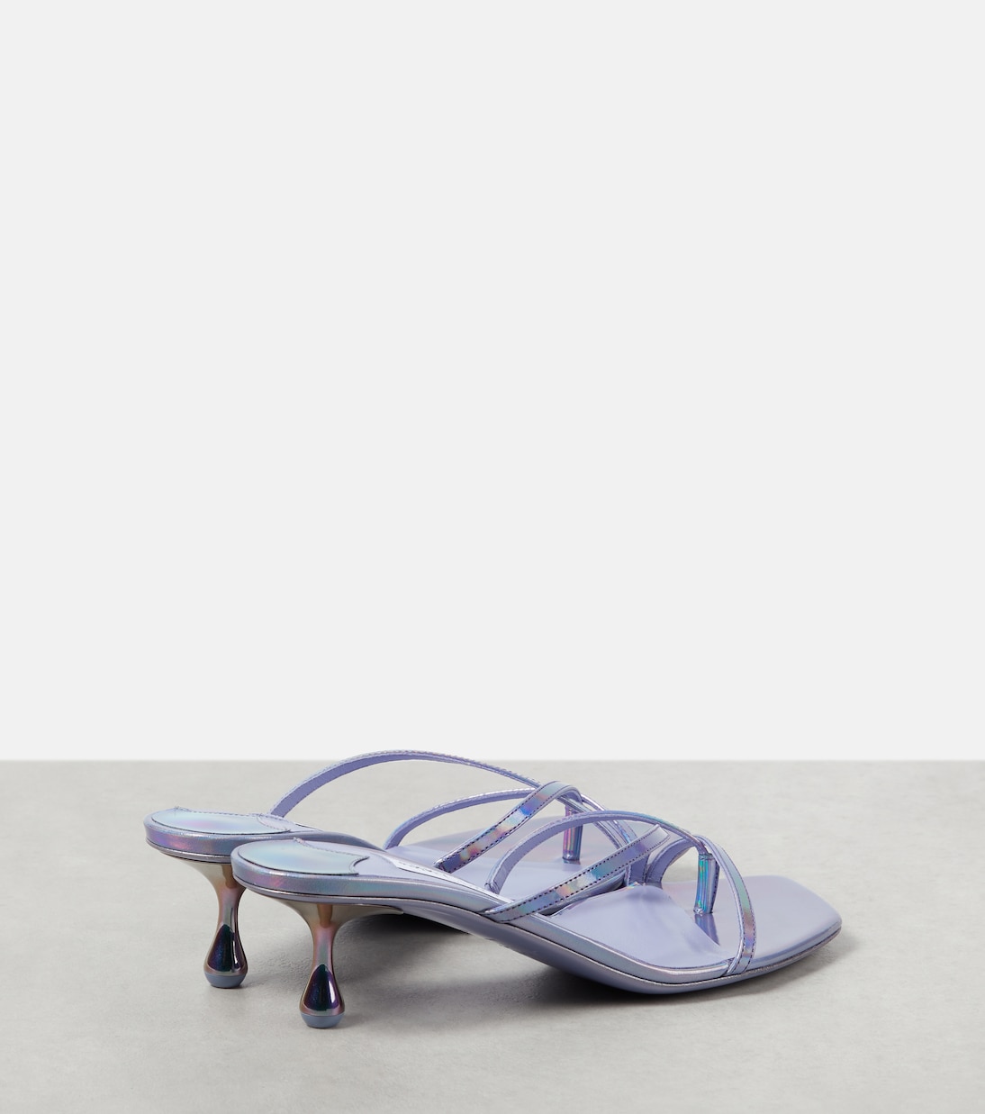 Мюли Etana 50 из металлизированной кожи Jimmy Choo, Tanzanite — фото 3