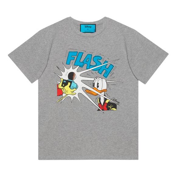 

Футболка x disney ss21 donald duck printed for men gray Gucci, серый