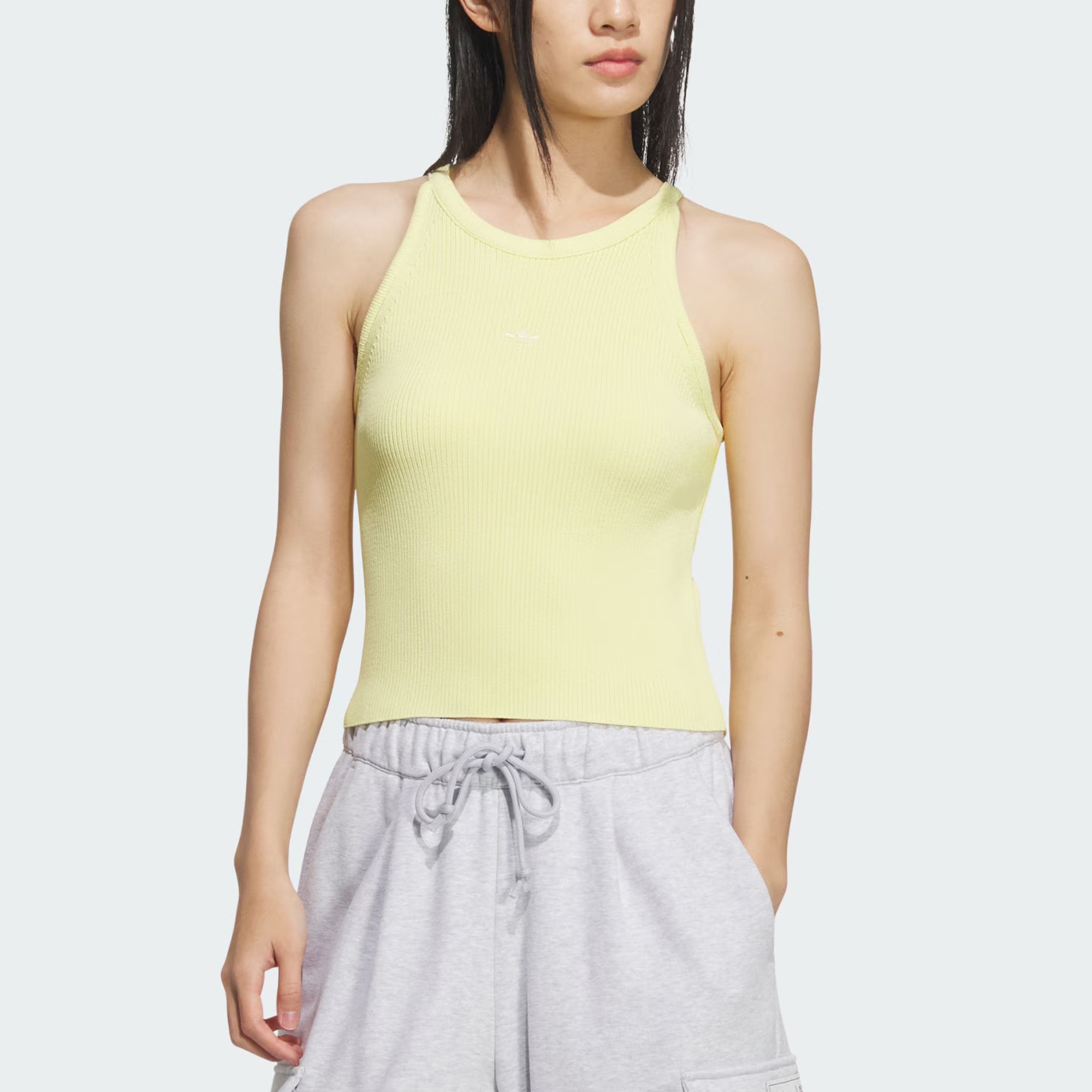 Adidas Originals Топ SS25 PREMIUM FULLY FASHIONED Танк спортивные майки женские powder yellow — фото 3