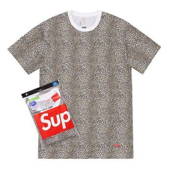 

Футболка Supreme SS19 x Hanes Leopard Tagless s (2 Pack) Tee, разноцветный