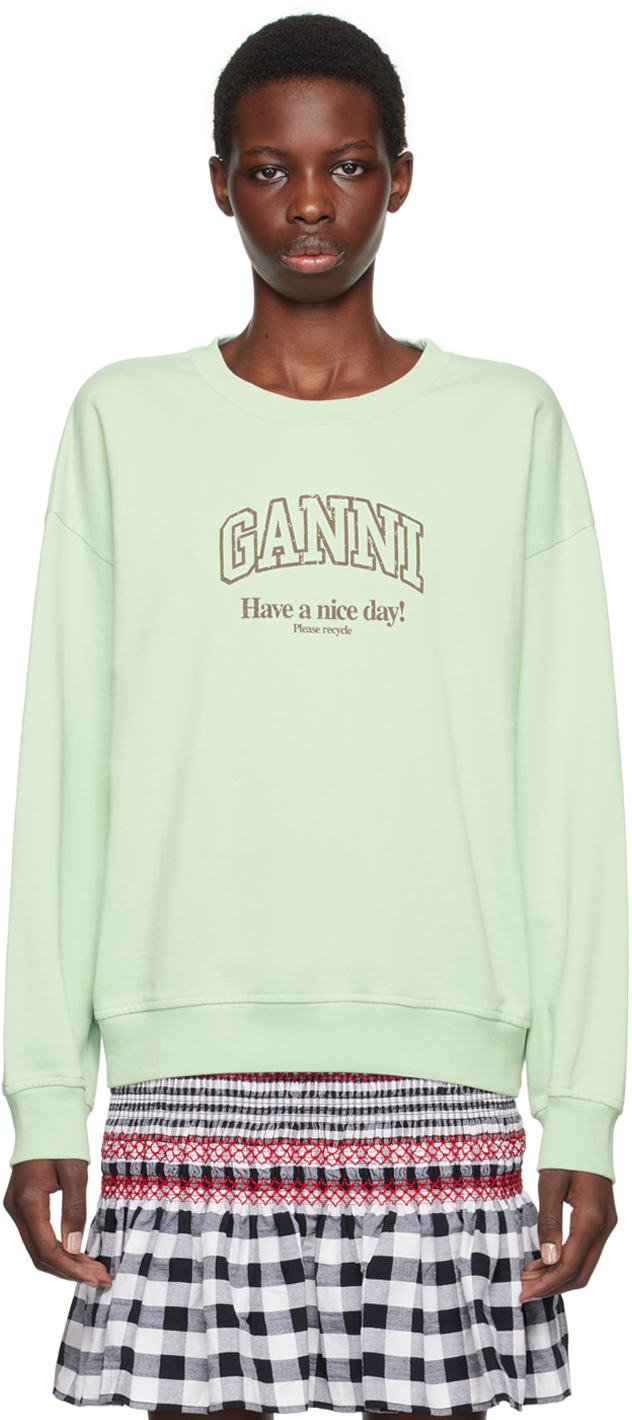 

Зеленый свитшот Isoli GANNI