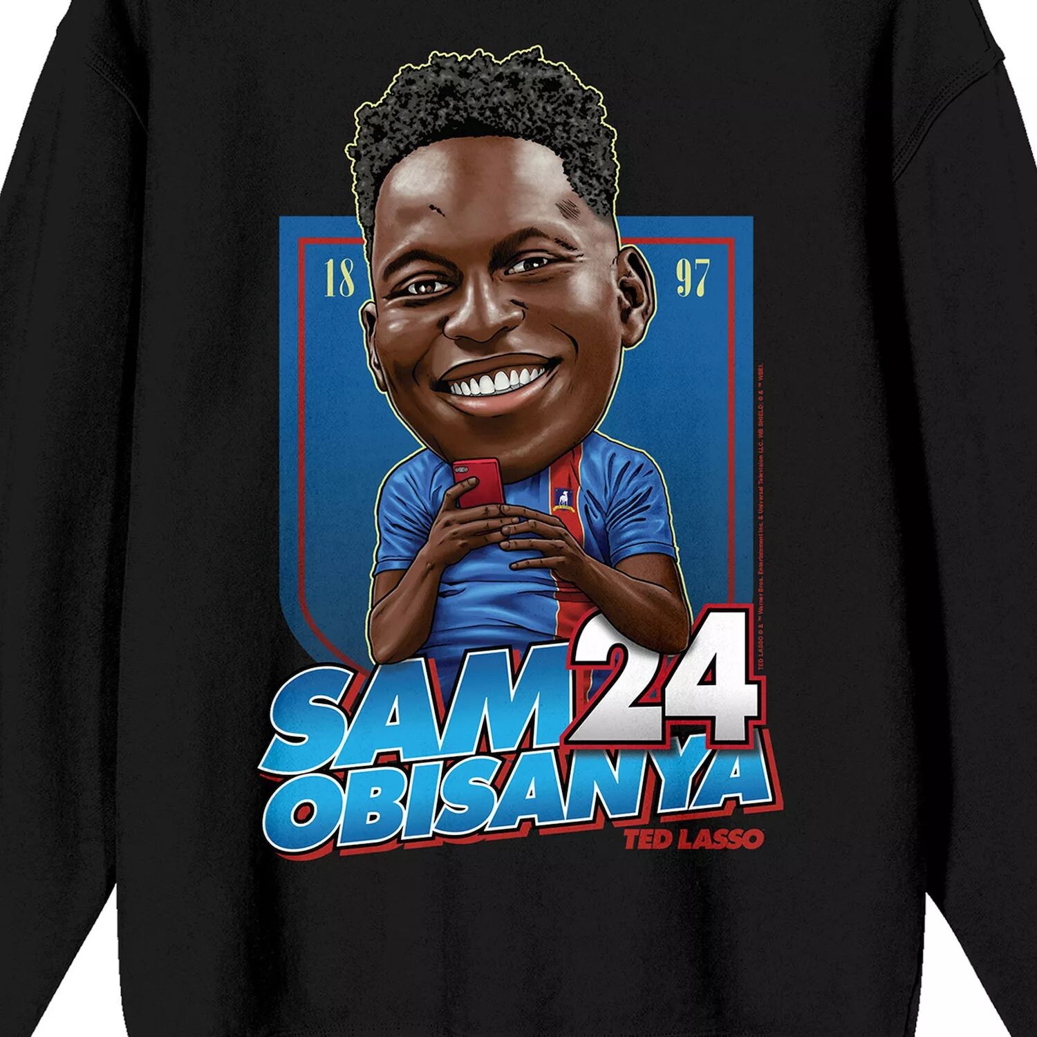 

Мужская футболка с рисунком Ted Lasso Sam Obisanya 24 Licensed Character
