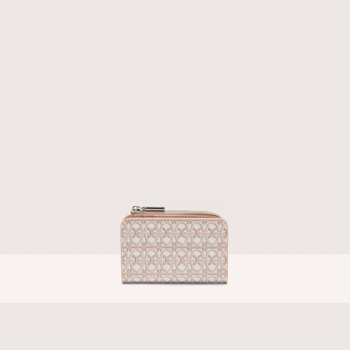 

Кошелек Coccinelle Metallic Coated Monogram, цвет Multi Blanco/Rosette