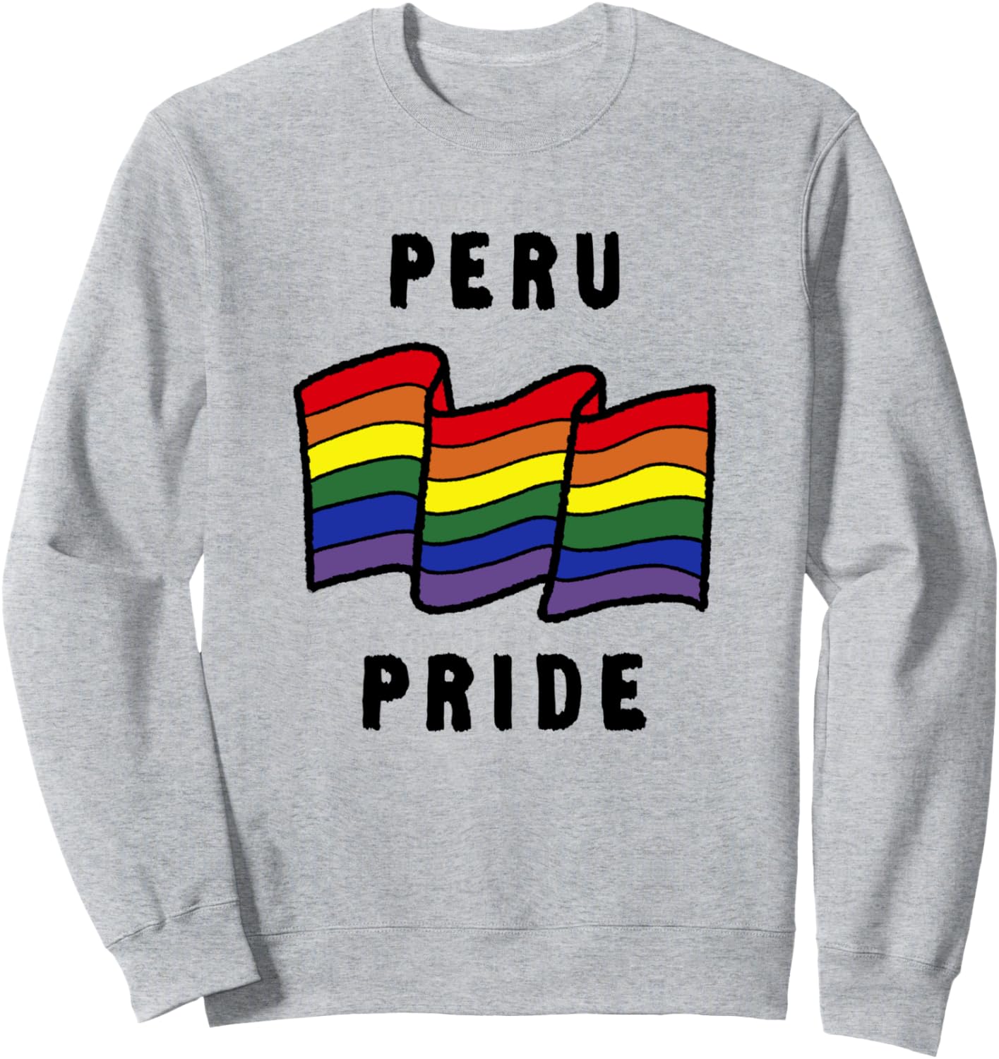

Толстовка с радужным флагом в поддержку Перу Trendy Holiday Apparel, серый