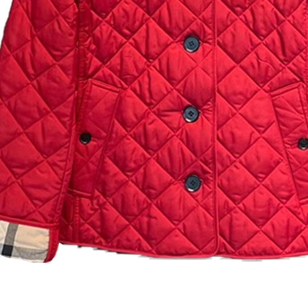 Burberry Женская стеганая куртка, цвет Red — фото 4