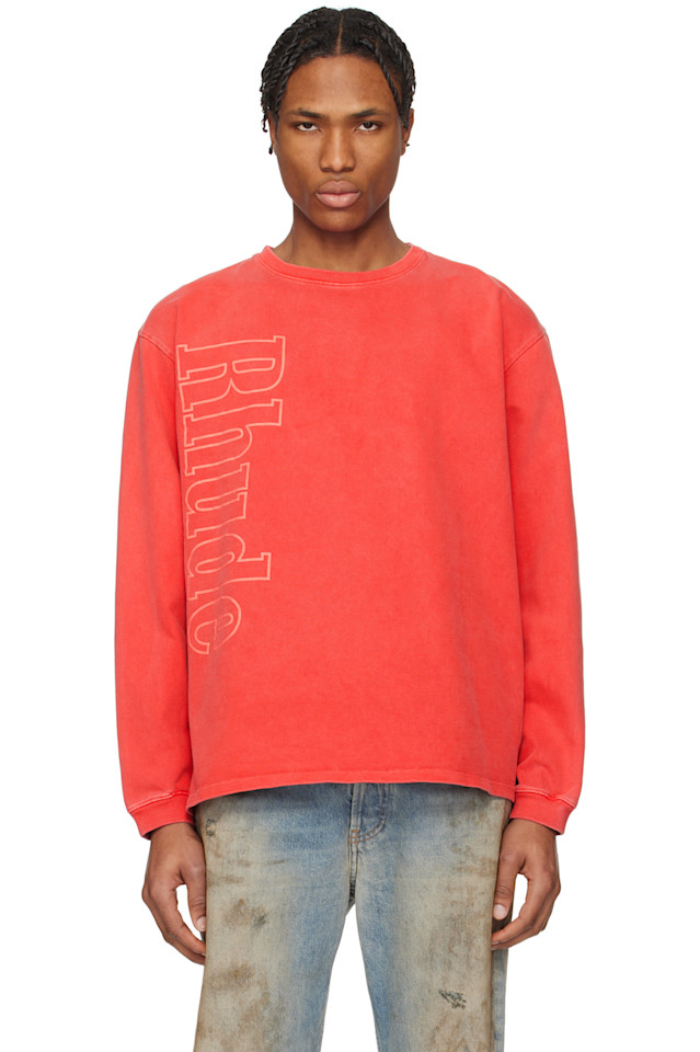 

Футболка Rhude с боковым логотипом Rhude, красный