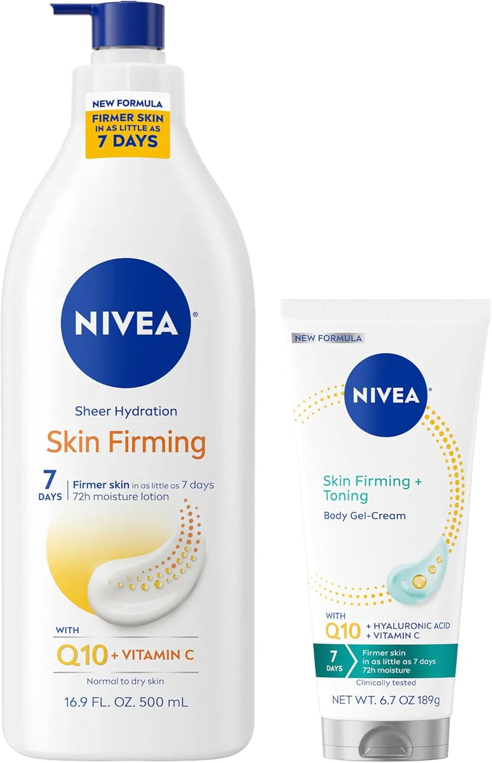 Уход за кожей NIVEA Skin Firming Variety Pack: лосьон 16,9 унций + гель-крем 6,7 унций