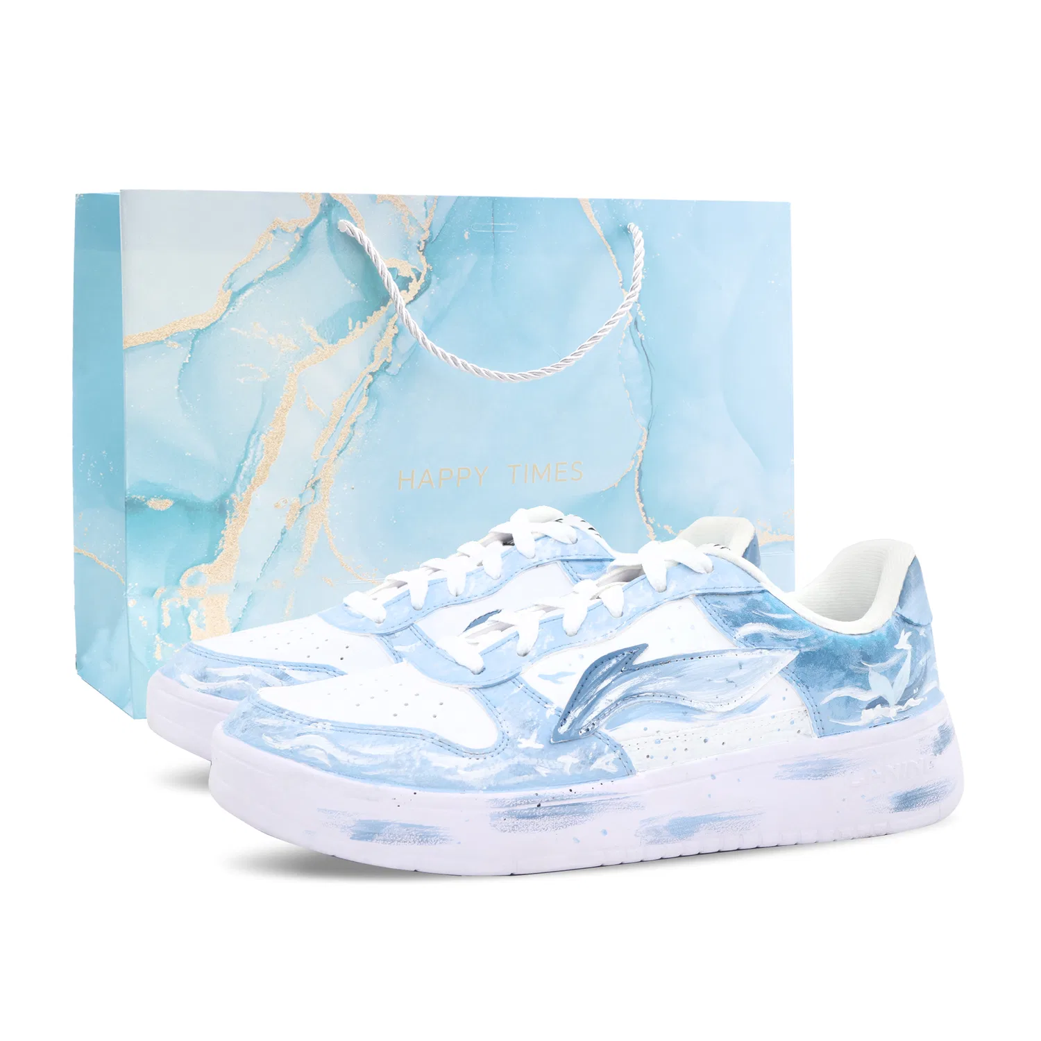 Кроссовки кеды Li-Ning Floating Boat Light Blue