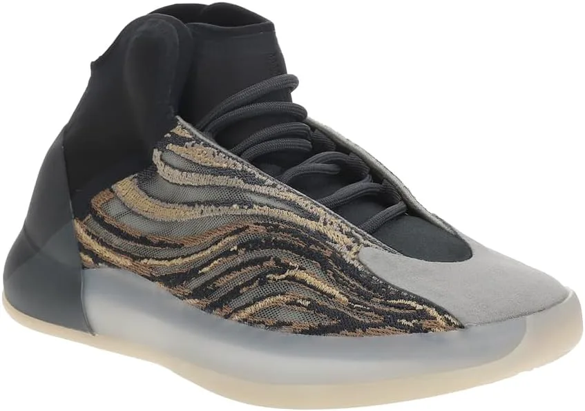 Детские кроссовки Adidas Yeezy Quantum на шнуровке для мальчиков, желтый — фото 2