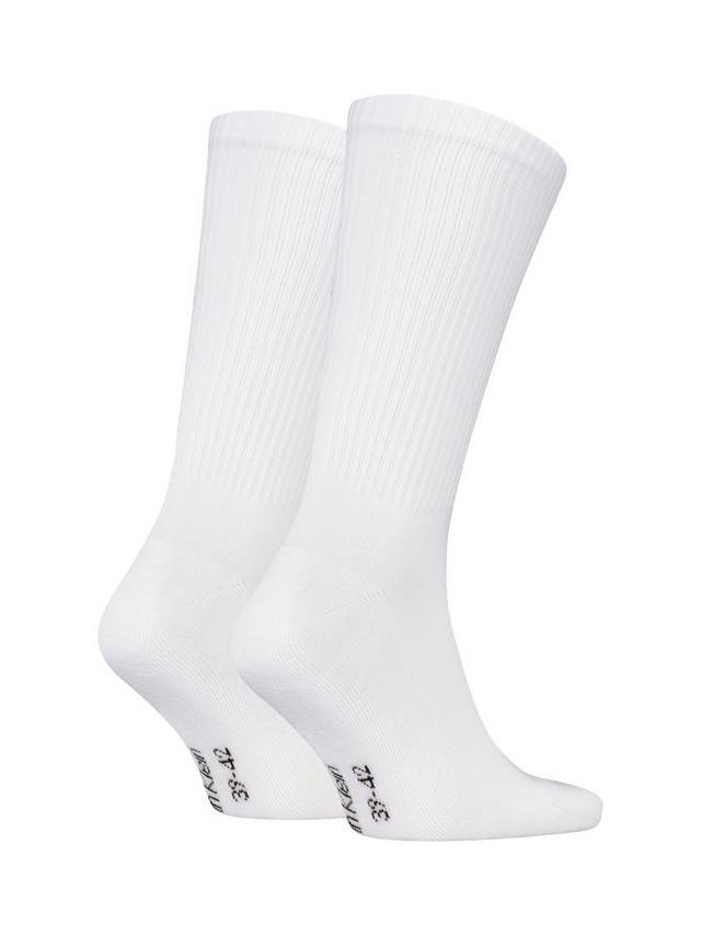Монограммные носки-гольфы Calvin Klein, Pack of 2, White — фото 2