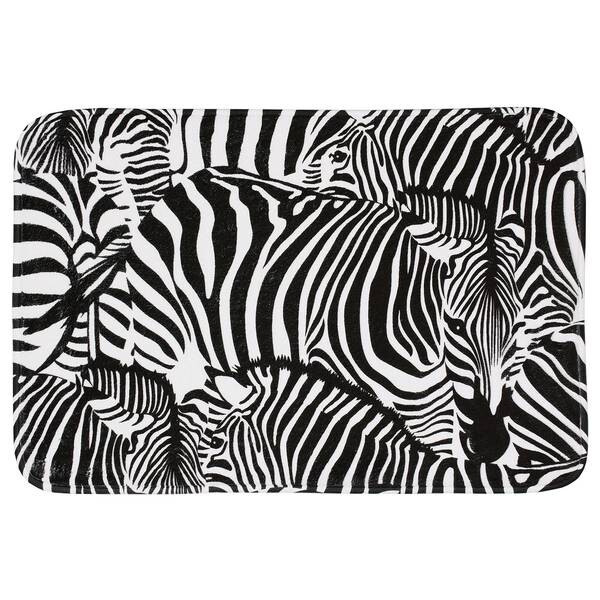 

Коврик для ванной Kleine Wolke Zebra, 40 см, черно-белый