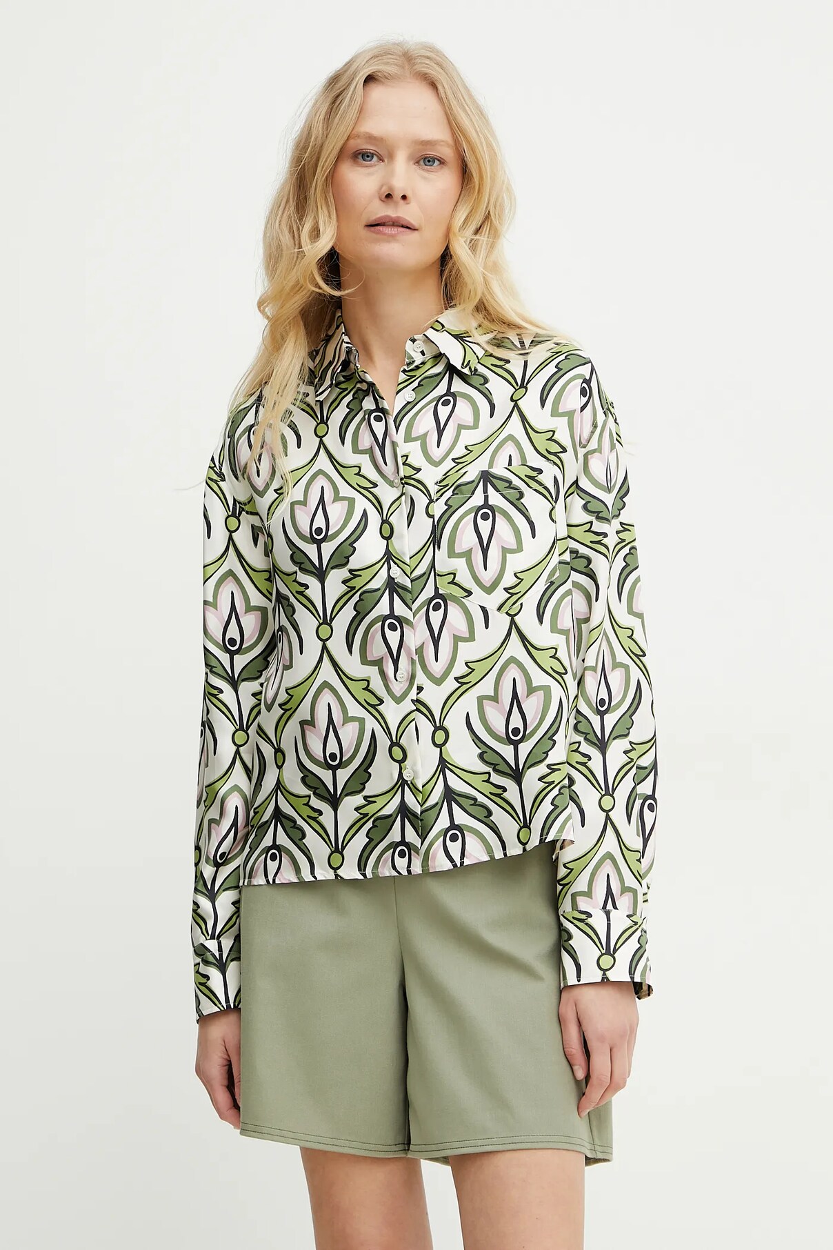 

Шелковая рубашка Weekend Max Mara, зеленый