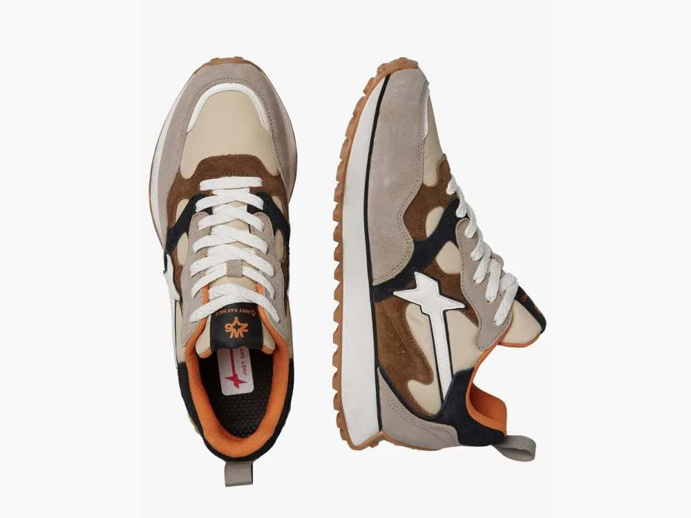 W6yz, Мужские модные повседневные кроссовки Loop-M, Brown, Beige, Black — фото 3